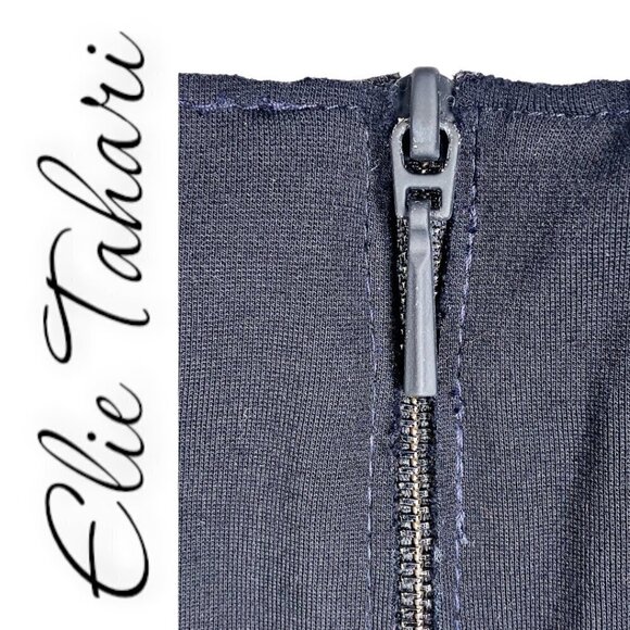 ELIE TAHARI Emily Lamb Suede Colorblock Sheath Dress, Size 6 - Picture 6 of 10